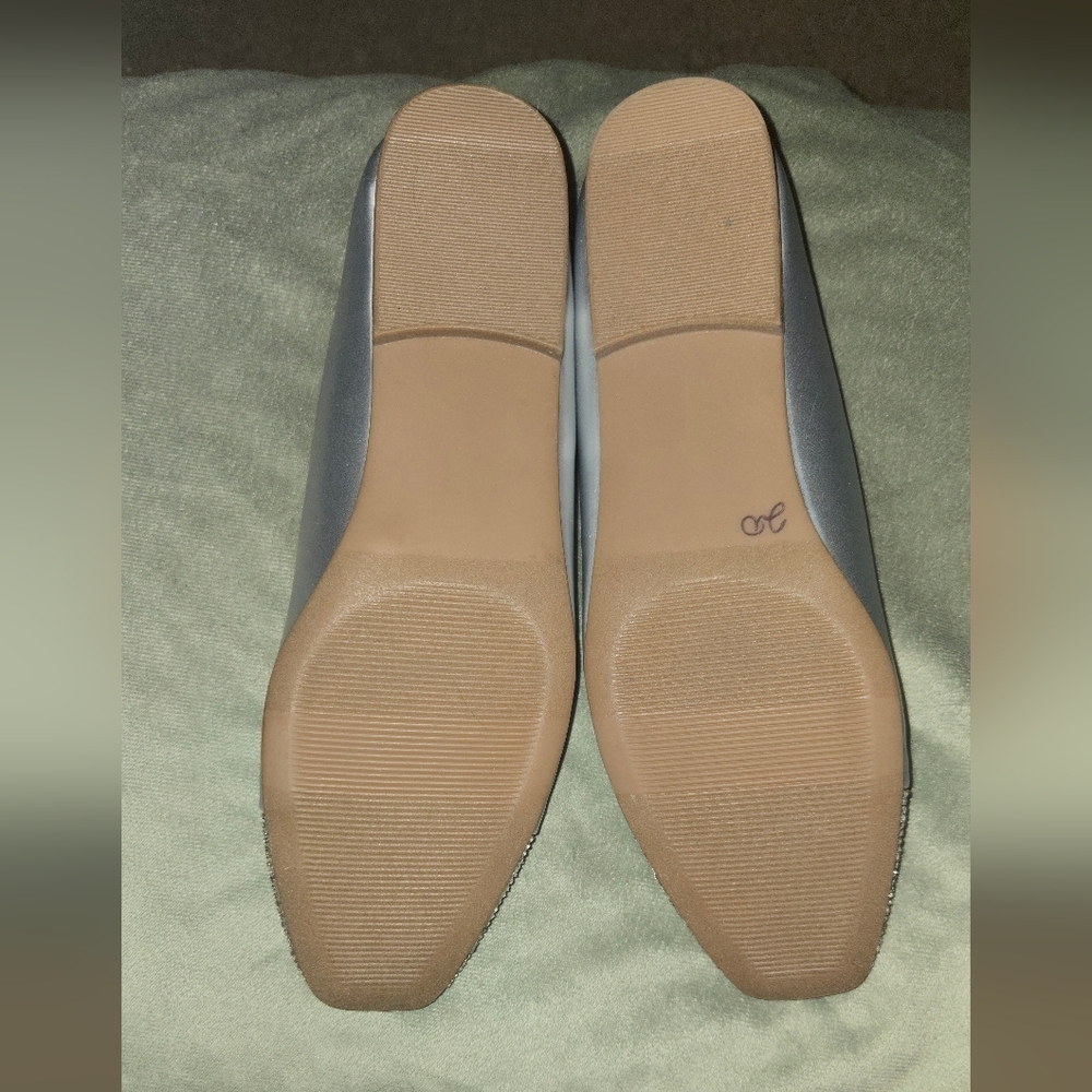 Kensie Silver Flats with Glitter Accents - Picture 3 of 4